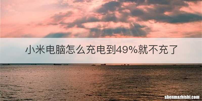 小米电脑怎么充电到49%就不充了