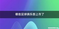 哪些足球俱乐部上市了