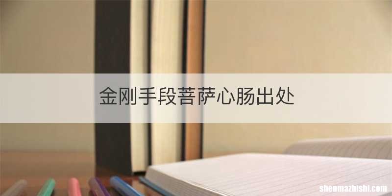 金刚手段菩萨心肠出处