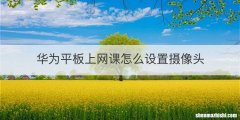 华为平板上网课怎么设置摄像头