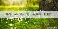 华为mate50pro为什么没有耳机插口