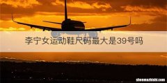 李宁女运动鞋尺码最大是39号吗