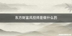 东方财富风控师是做什么的