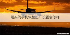 刚买的手机恢复出厂设置会怎样