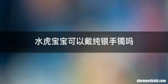 水虎宝宝可以戴纯银手镯吗