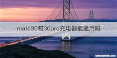 mate30和30pro充电器能通用吗