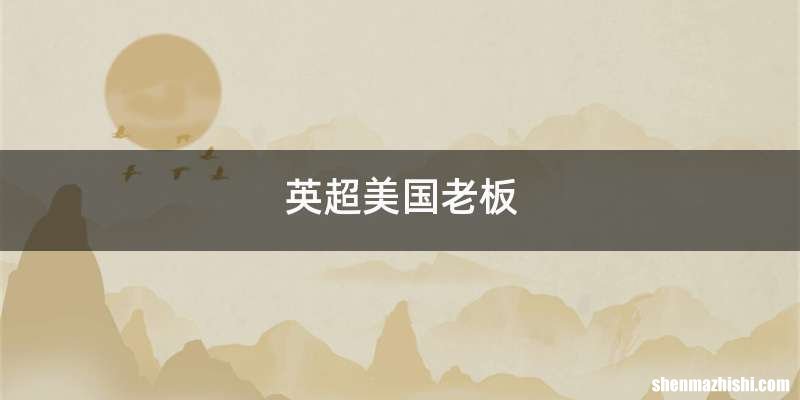 英超美国老板