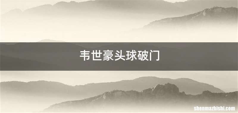 韦世豪头球破门