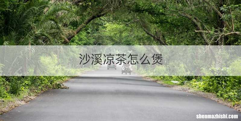 沙溪凉茶怎么煲