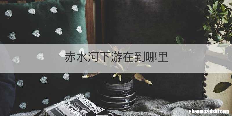 赤水河下游在到哪里