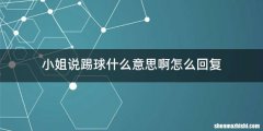 小姐说踢球什么意思啊怎么回复