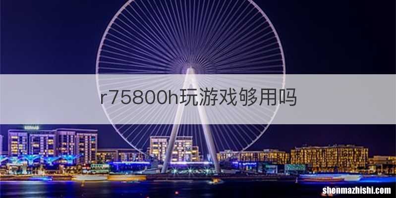 r75800h玩游戏够用吗