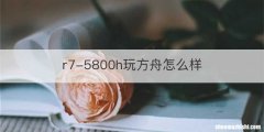 r7-5800h玩方舟怎么样