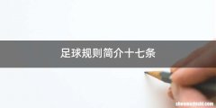 足球规则简介十七条