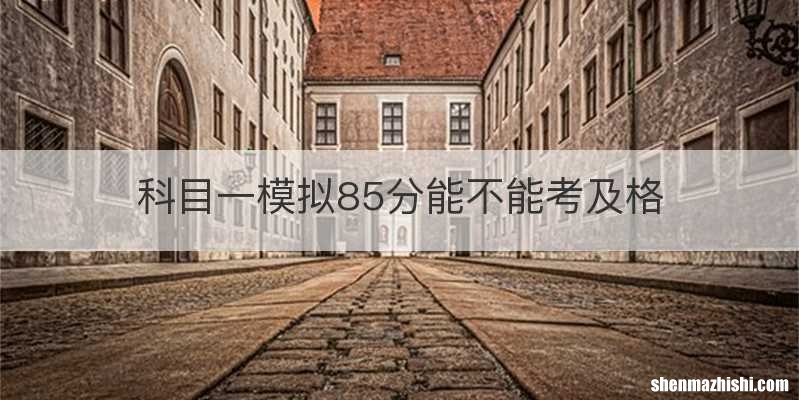 科目一模拟85分能不能考及格