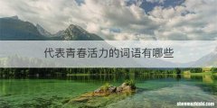 代表青春活力的词语有哪些