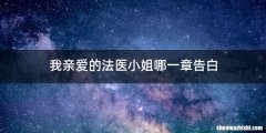 我亲爱的法医小姐哪一章告白