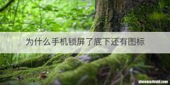 为什么手机锁屏了底下还有图标