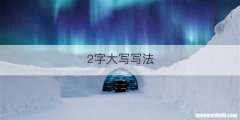 2字大写写法