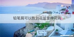 铅笔屑可以放到花盆里种花吗