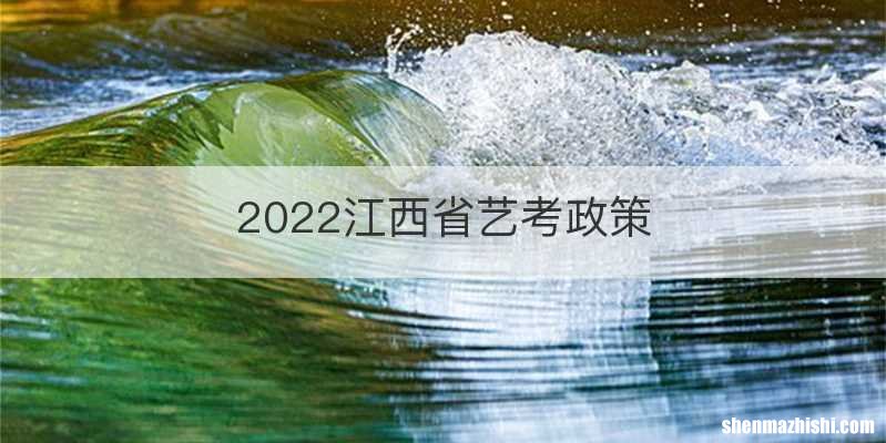 2022江西省艺考政策