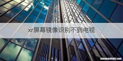 xr屏幕镜像识别不到电视