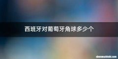 西班牙对葡萄牙角球多少个