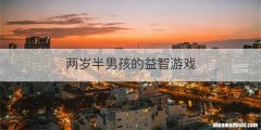 两岁半男孩的益智游戏