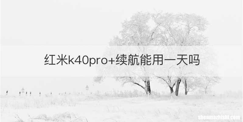 红米k40pro+续航能用一天吗