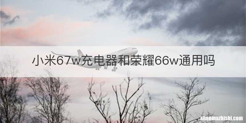 小米67w充电器和荣耀66w通用吗