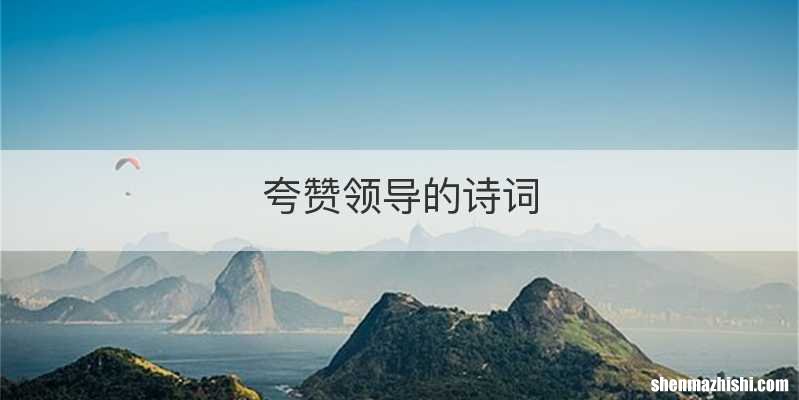 夸赞领导的诗词