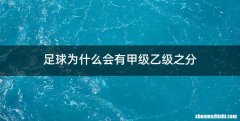 足球为什么会有甲级乙级之分