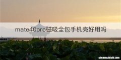 mate40pro磁吸全包手机壳好用吗