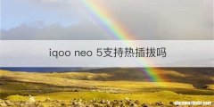 iqoo neo 5支持热插拔吗