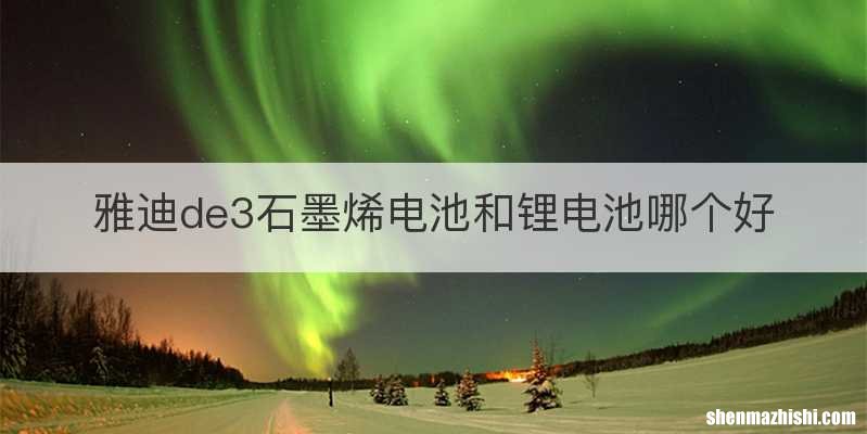 雅迪de3石墨烯电池和锂电池哪个好