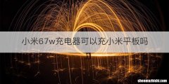 小米67w充电器可以充小米平板吗