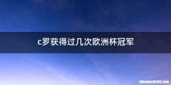 c罗获得过几次欧洲杯冠军