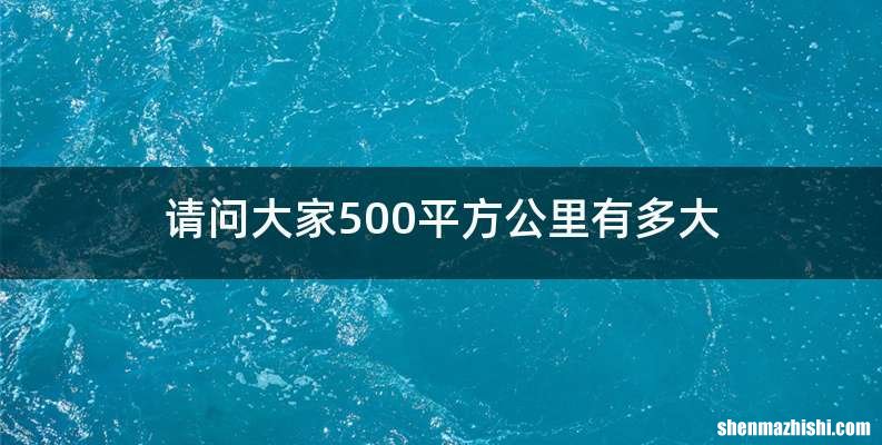 请问大家500平方公里有多大