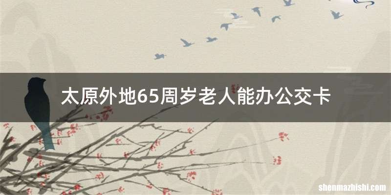 太原外地65周岁老人能办公交卡