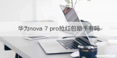 华为nova 7 pro抢红包助手有吗