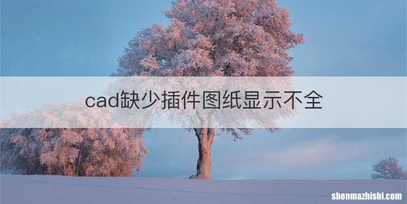 cad缺少插件图纸显示不全