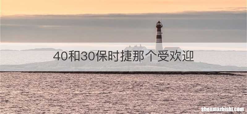 40和30保时捷那个受欢迎