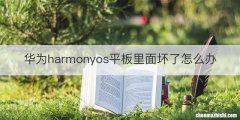 华为harmonyos平板里面坏了怎么办