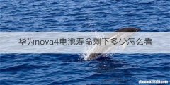 华为nova4电池寿命剩下多少怎么看