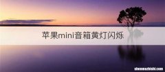 苹果mini音箱黄灯闪烁