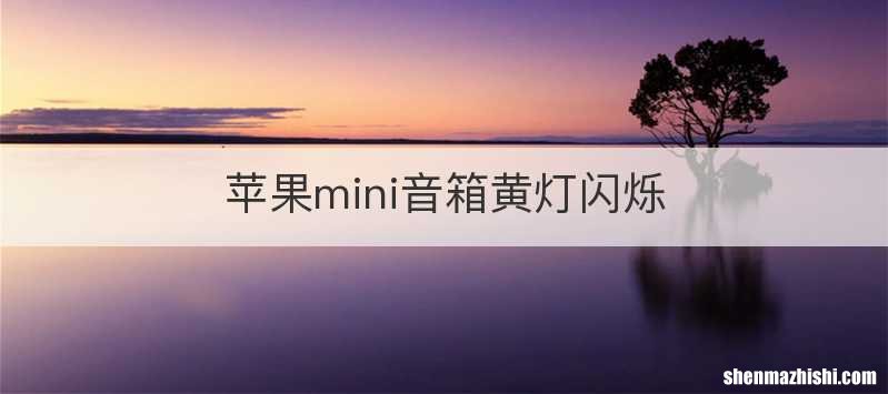 苹果mini音箱黄灯闪烁