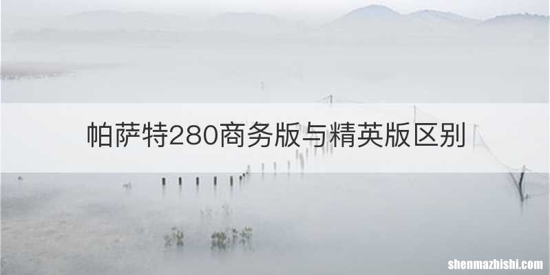 帕萨特280商务版与精英版区别