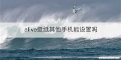 alive壁纸其他手机能设置吗