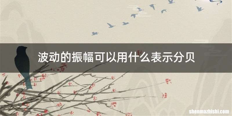 波动的振幅可以用什么表示分贝
