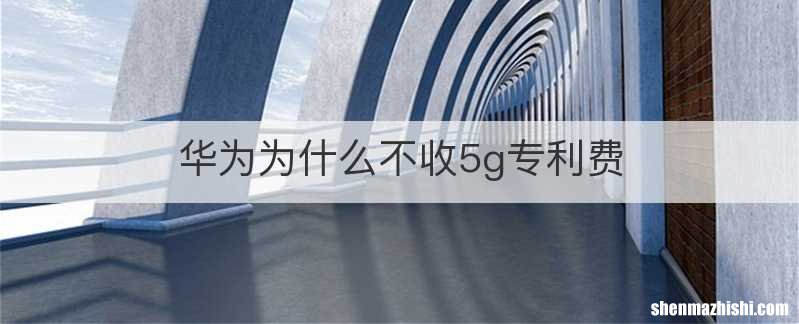 华为为什么不收5g专利费